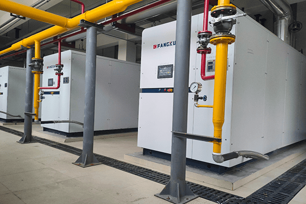 武功縣某醫院使用方快鍋爐三臺3.5噸燃氣真空熱水鍋爐案例