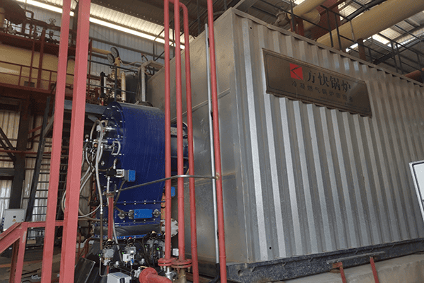 沙特阿拉伯紅海紙業(yè)使用方快鍋爐一臺(tái)SZS燃?xì)馑苷羝仩t